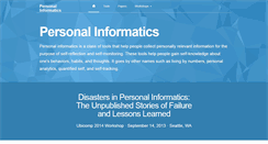 Desktop Screenshot of personalinformatics.org