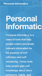 Mobile Screenshot of personalinformatics.org
