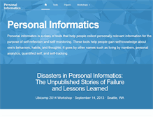 Tablet Screenshot of personalinformatics.org